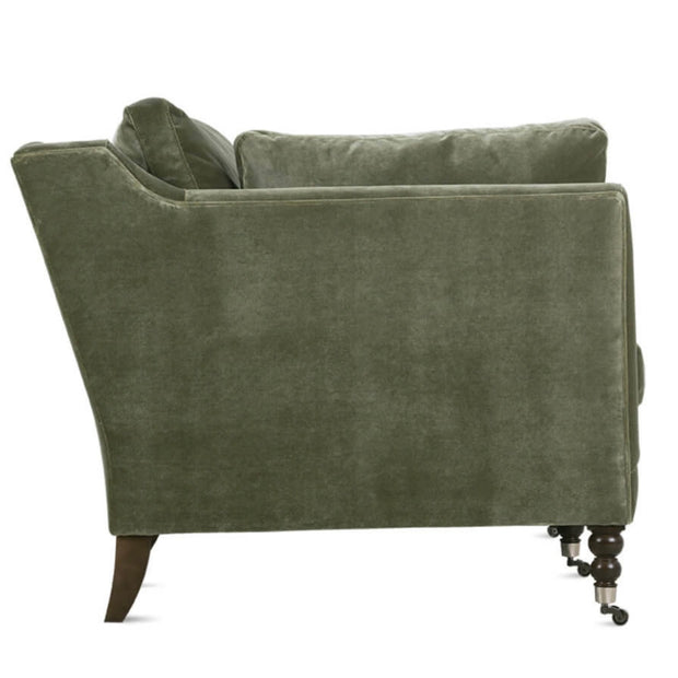Rowe Furniture Madeline Antiqued Moss Velvet 90” Sofa ~ Express Collection