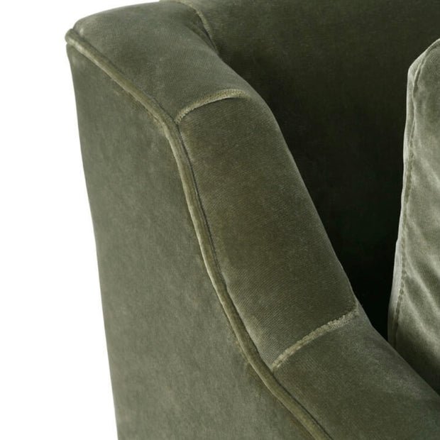 Rowe Furniture Madeline Antiqued Moss Velvet 90” Sofa ~ Express Collection