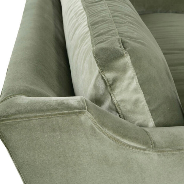Rowe Furniture Madeline Antiqued Moss Velvet 90” Sofa ~ Express Collection