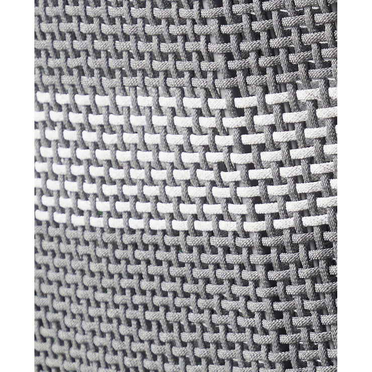 Essentials For Living Tapestry Outdoor Dining Chair ~ Dove Flat Rope, White Speckle Stripe, Performance White Speckle, Gray Teak
