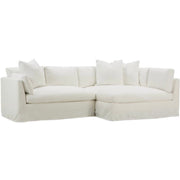 Rowe Furniture Boden Cream Linen Slipcovered Sectional Sofa