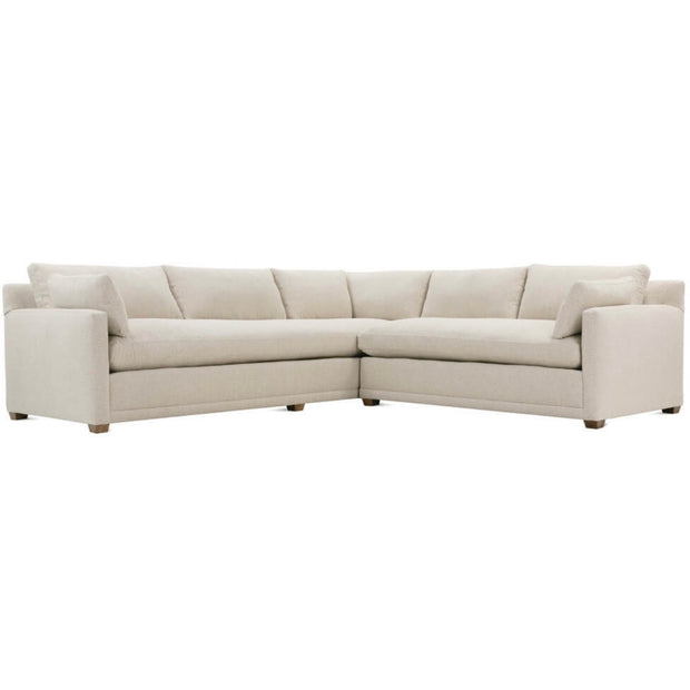 Rowe Furniture Sylvie Sand Boucle Bench Seat Sectional Sofa ~ Express Collection