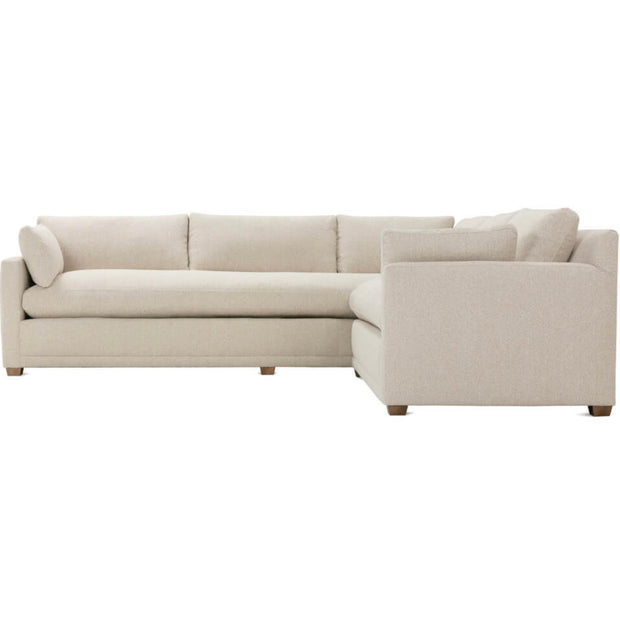 Rowe Furniture Sylvie Sand Boucle Bench Seat Sectional Sofa ~ Express Collection