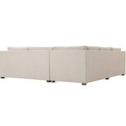 Rowe Furniture Sylvie Sand Boucle Bench Seat Sectional Sofa ~ Express Collection