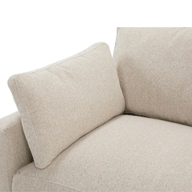 Rowe Furniture Sylvie Sand Boucle Bench Seat Sectional Sofa ~ Express Collection