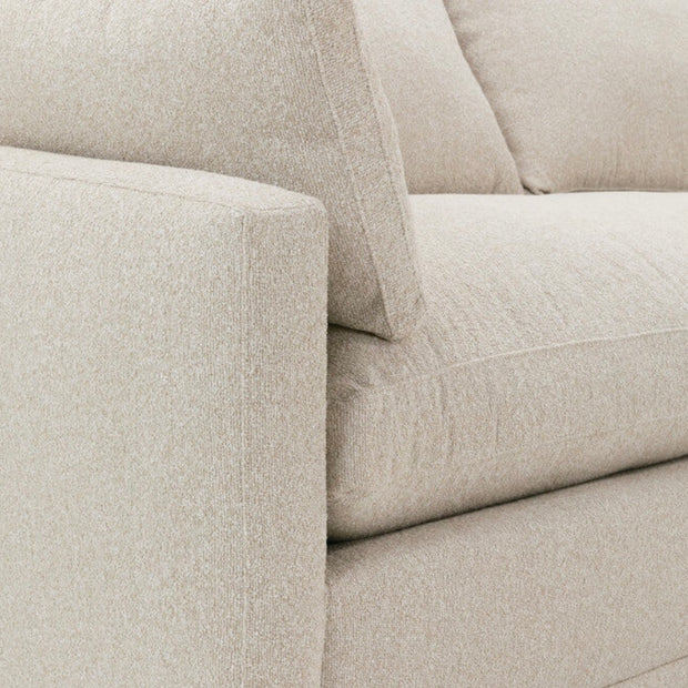 Rowe Furniture Sylvie Sand Boucle Bench Seat Sectional Sofa ~ Express Collection