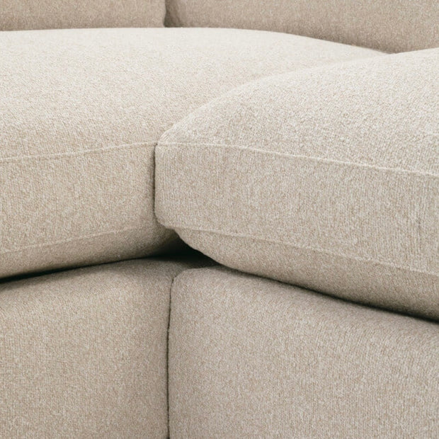 Rowe Furniture Sylvie Sand Boucle Bench Seat Sectional Sofa ~ Express Collection