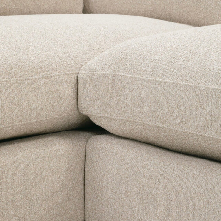 Rowe Furniture Sylvie Sand Boucle Bench Seat Sectional Sofa ~ Express Collection