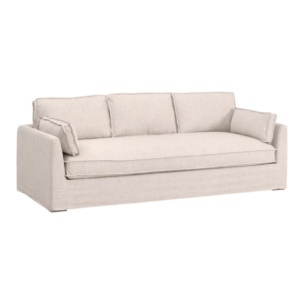 Essentials For Living Thea Outdoor 90” Taper Arm Slipcover Sofa ~ Performance Allerton-Twine