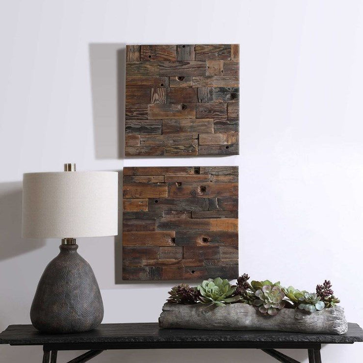 Uttermost Astern Set of 2 Reclaimed Wood Wall Panels
