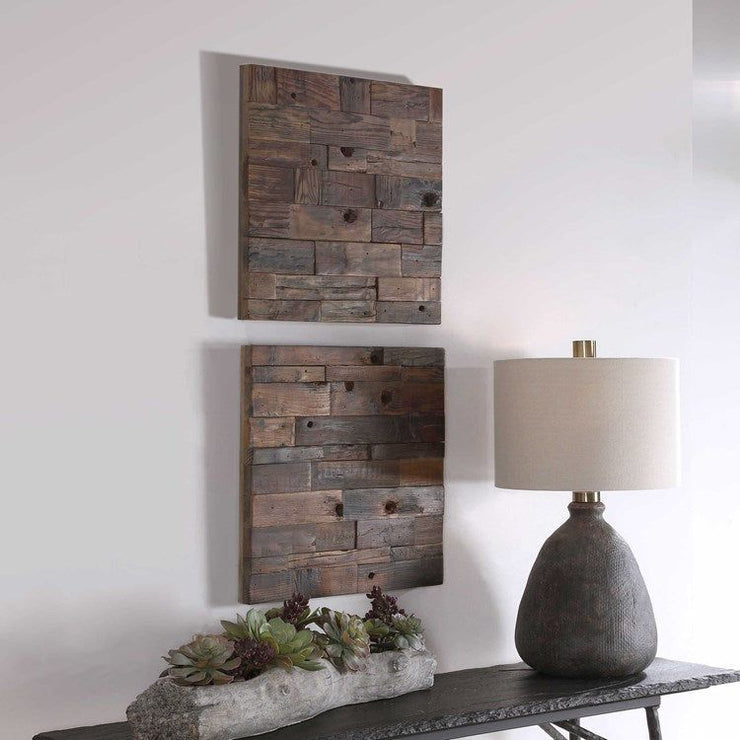 Uttermost Astern Set of 2 Reclaimed Wood Wall Panels