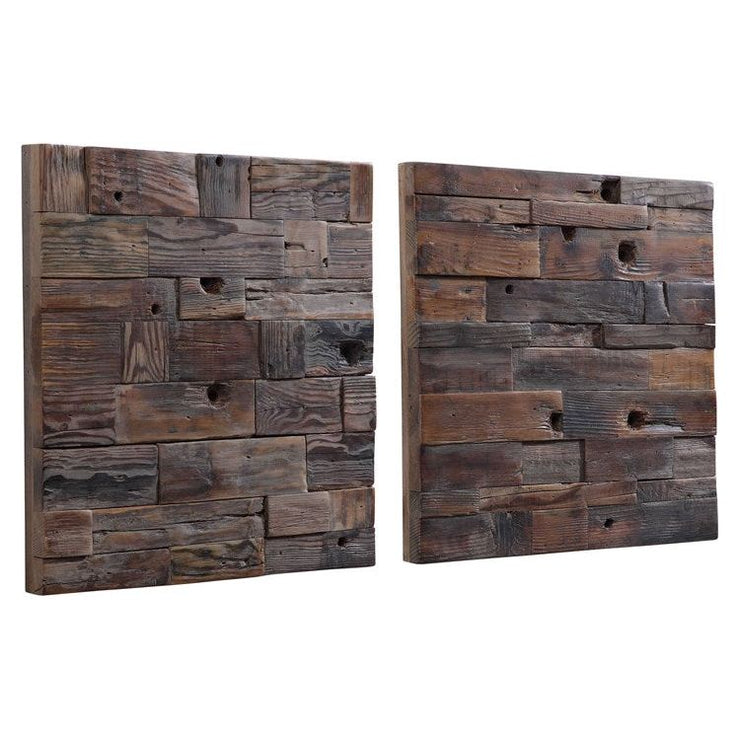 Uttermost Astern Set of 2 Reclaimed Wood Wall Panels