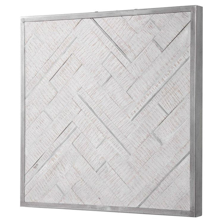 Uttermost Redondo Whitewashed Pine Wood Wall Panel
