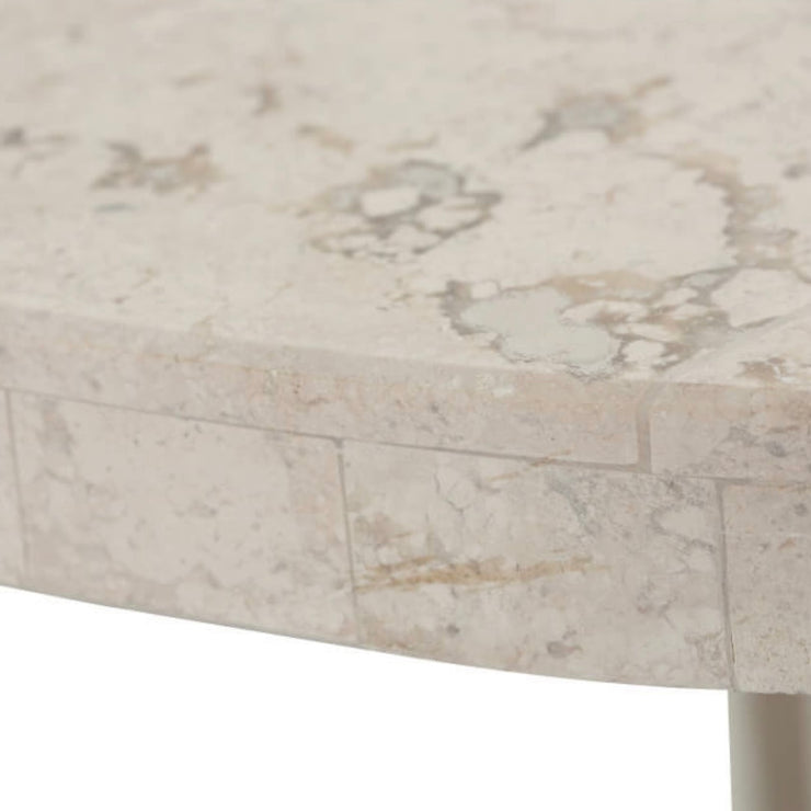 Rowe Furniture Reverie Travertine Stone Round End Table