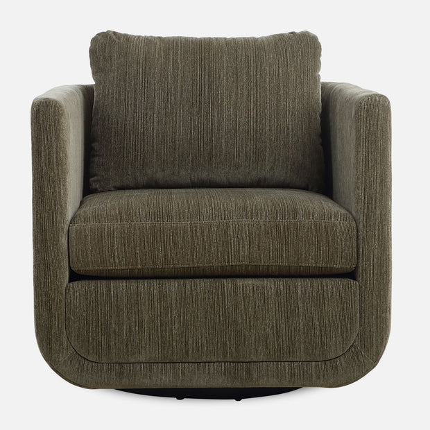 Uttermost Abound Herb Textured Chenille Swivel Chair
