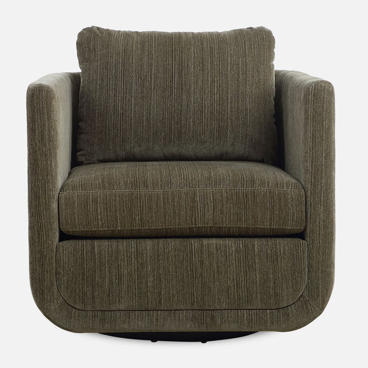 Uttermost Abound Herb Textured Chenille Swivel Chair