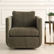 Uttermost Abound Herb Textured Chenille Swivel Chair