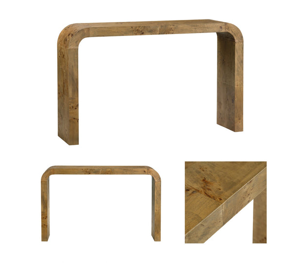 Crestview Collection Richmond Mappa Burl Console Table