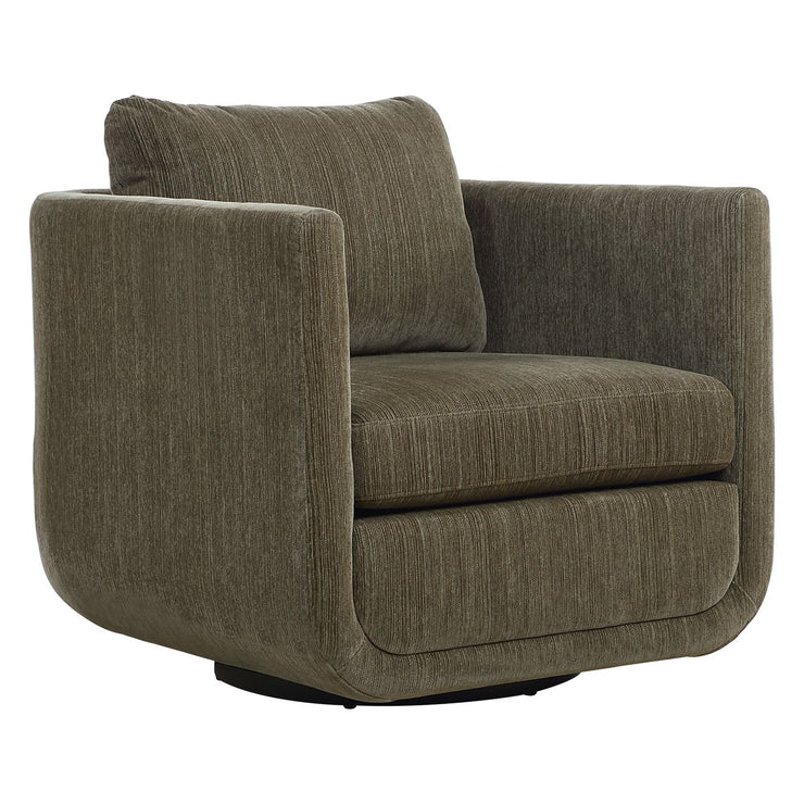 Uttermost Abound Herb Textured Chenille Swivel Chair