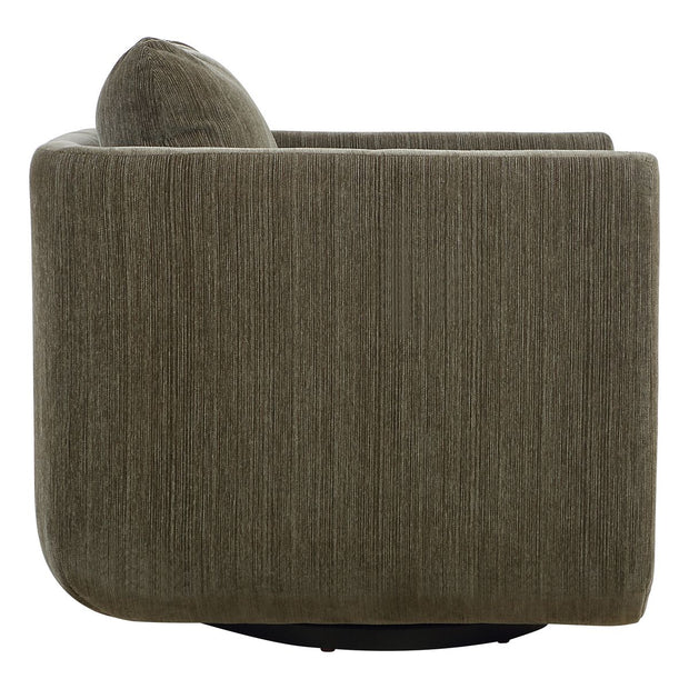 Uttermost Abound Herb Textured Chenille Swivel Chair