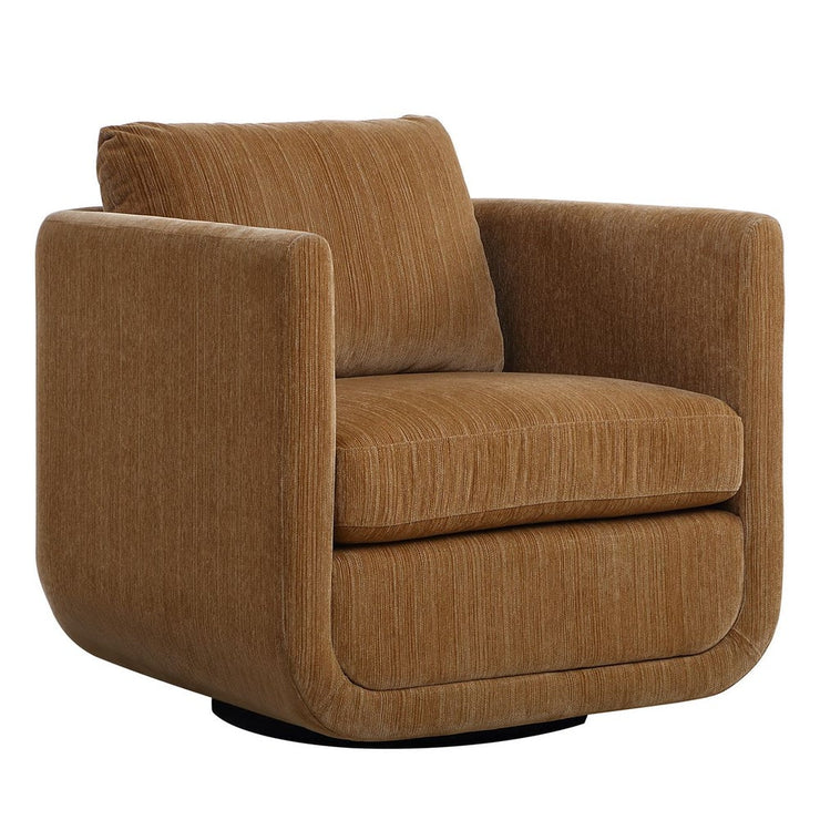Uttermost Abound Ginger Textured Chenille Swivel Chair