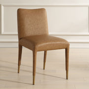 Uttermost Conifer Camel Faux Leather Modern Dining Chairs Set of 2