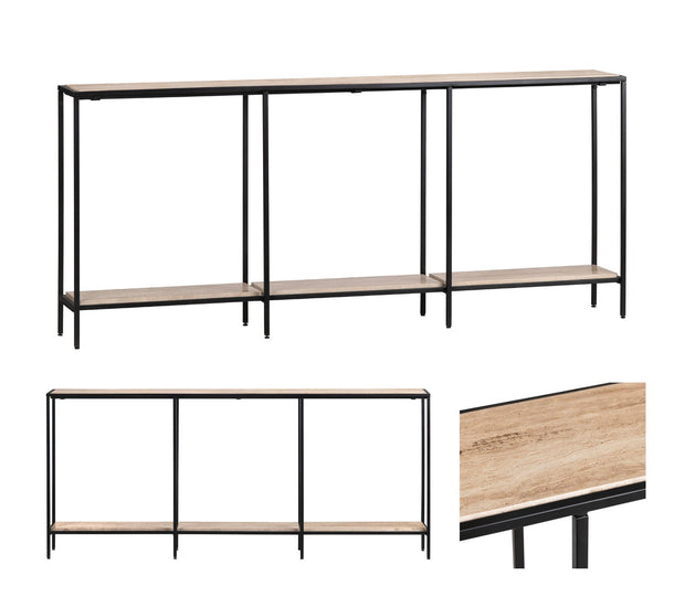 Crestview Collection Crosby Travertine Console Table