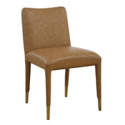 Uttermost Conifer Camel Faux Leather Modern Dining Chairs Set of 2
