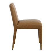 Uttermost Conifer Camel Faux Leather Modern Dining Chairs Set of 2