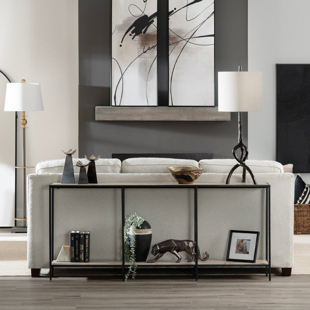 Crestview Collection Crosby Travertine Console Table