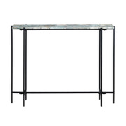 Crestview Collection Dublin Quartz Console Table with Black Iron Base