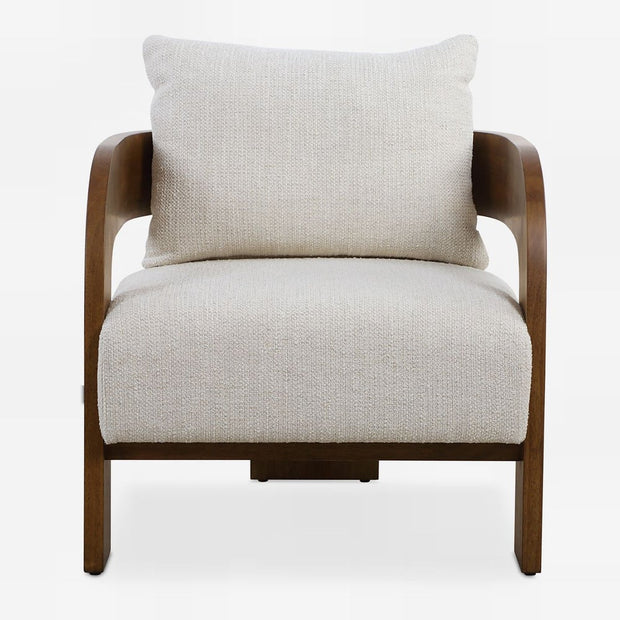 Uttermost Rowan Textured Ivory Boucle Accent Chair