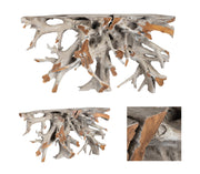 Crestview Collection Tiga Natural Teak Console Table