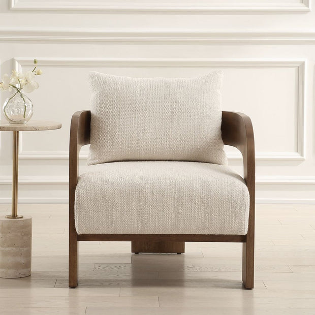 Uttermost Rowan Textured Ivory Boucle Accent Chair