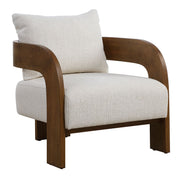 Uttermost Rowan Textured Ivory Boucle Accent Chair