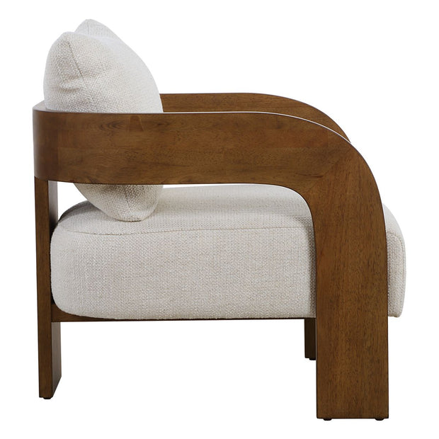 Uttermost Rowan Textured Ivory Boucle Accent Chair