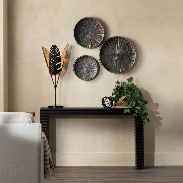 Crestview Collection Hendrix Modern Organic Black Console Table