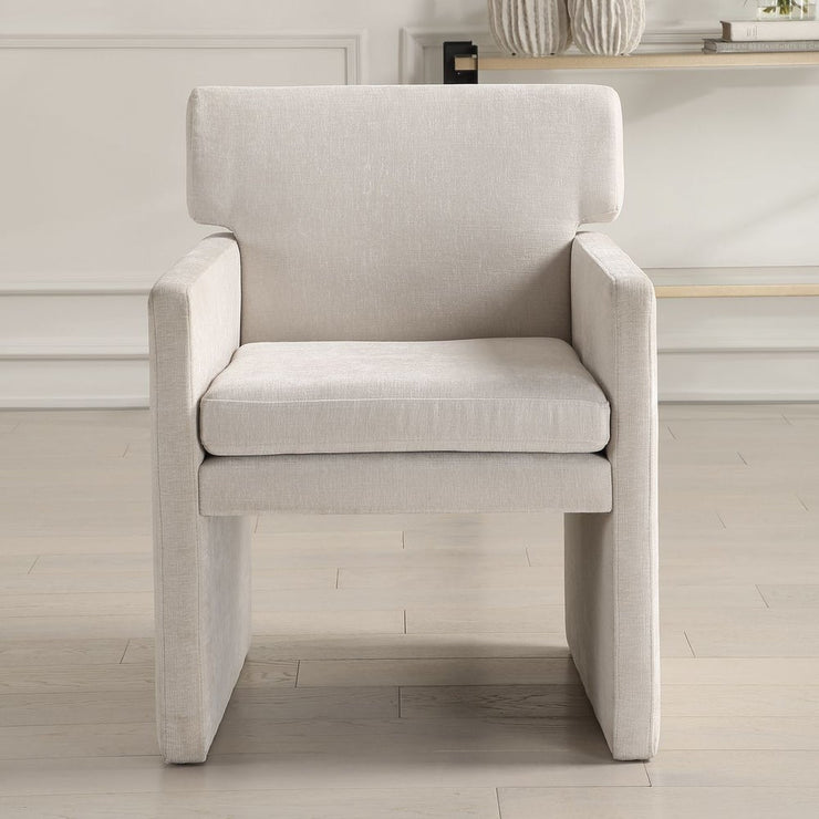 Uttermost Colette Ivory Polyester Velvet Dining Chair