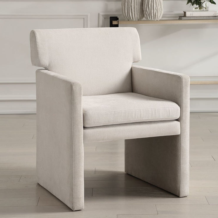 Uttermost Colette Ivory Polyester Velvet Dining Chair