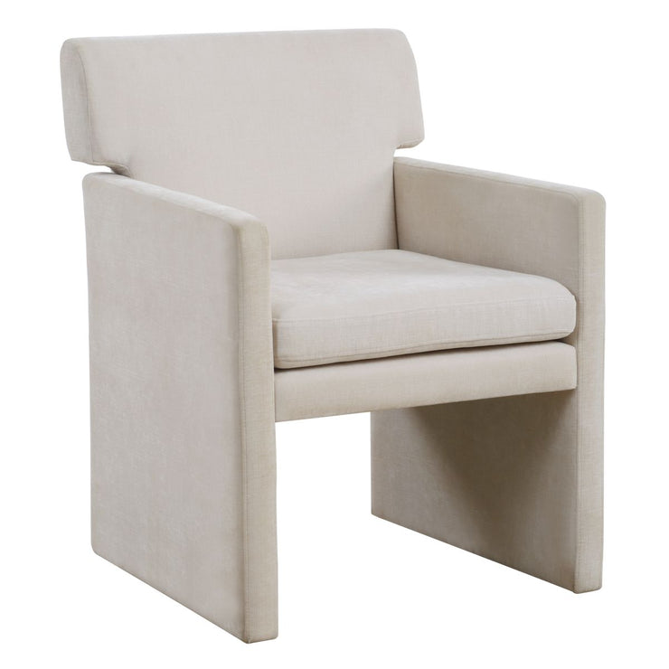 Uttermost Colette Ivory Polyester Velvet Dining Chair