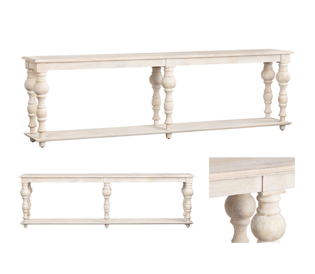 Crestview Collection Harvest Light Blonde Mango Wood  Console Table