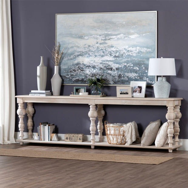 Crestview Collection Harvest Light Blonde Mango Wood  Console Table