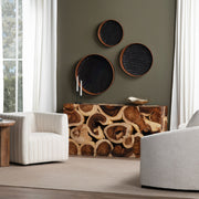 Crestview Collection Borneo Rustic Modern Console Table