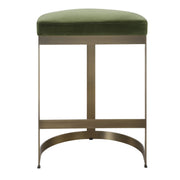 Uttermost Ivanna Moss Green With Brass Frame Counter Stools
