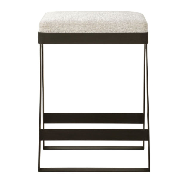 Uttermost Hover Ivory Chenille Boucle Counter Stools