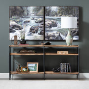 Crestview Collection Washburne Rustic Modern Console Table