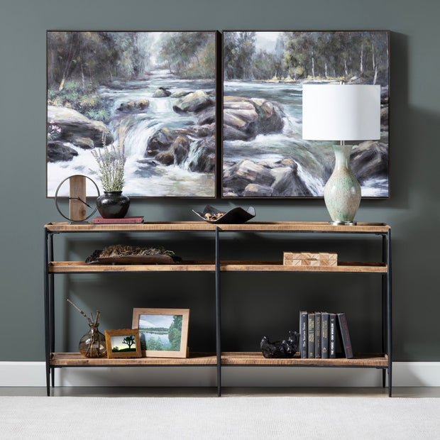 Crestview Collection Washburne Rustic Modern Console Table