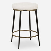 Uttermost Ensemble Cream Chenille Counter Stool