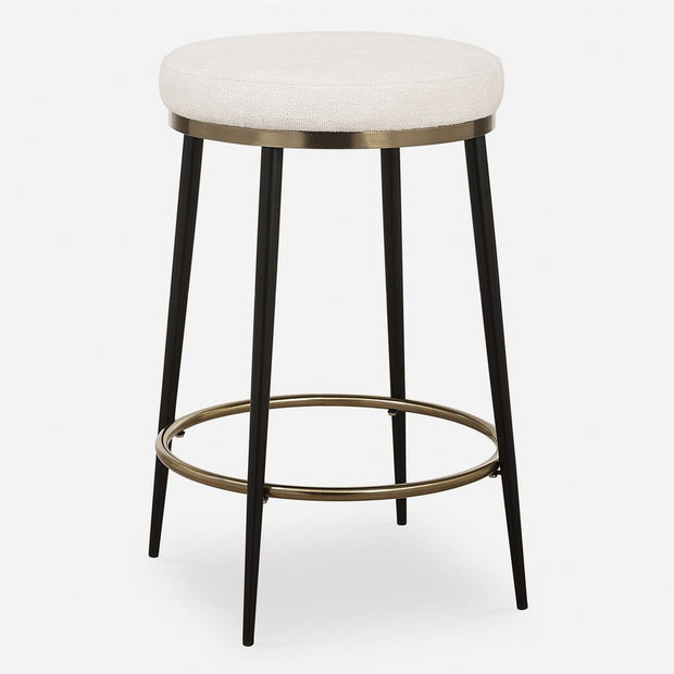 Uttermost Ensemble Cream Chenille Counter Stool