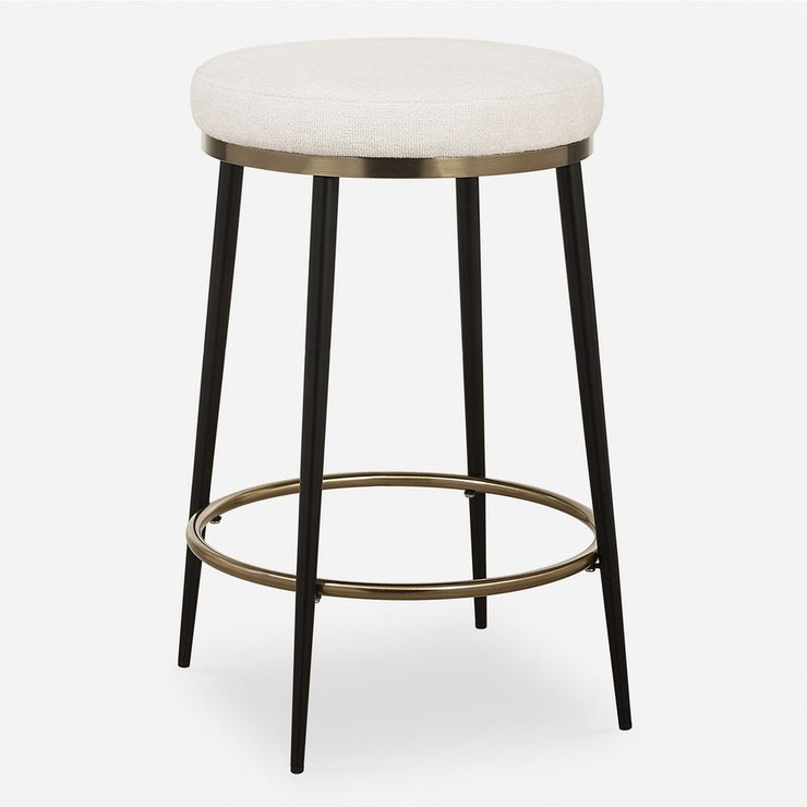 Uttermost Ensemble Cream Chenille Counter Stool